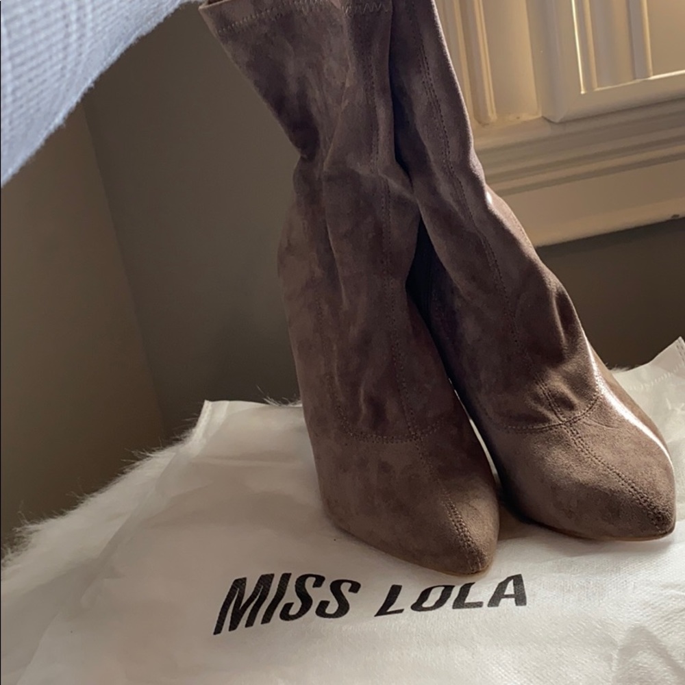Taupe booties